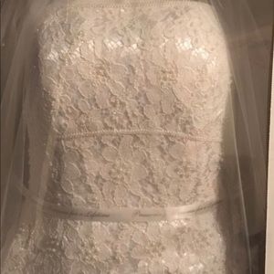 Wedding dress - preserved in box with veil